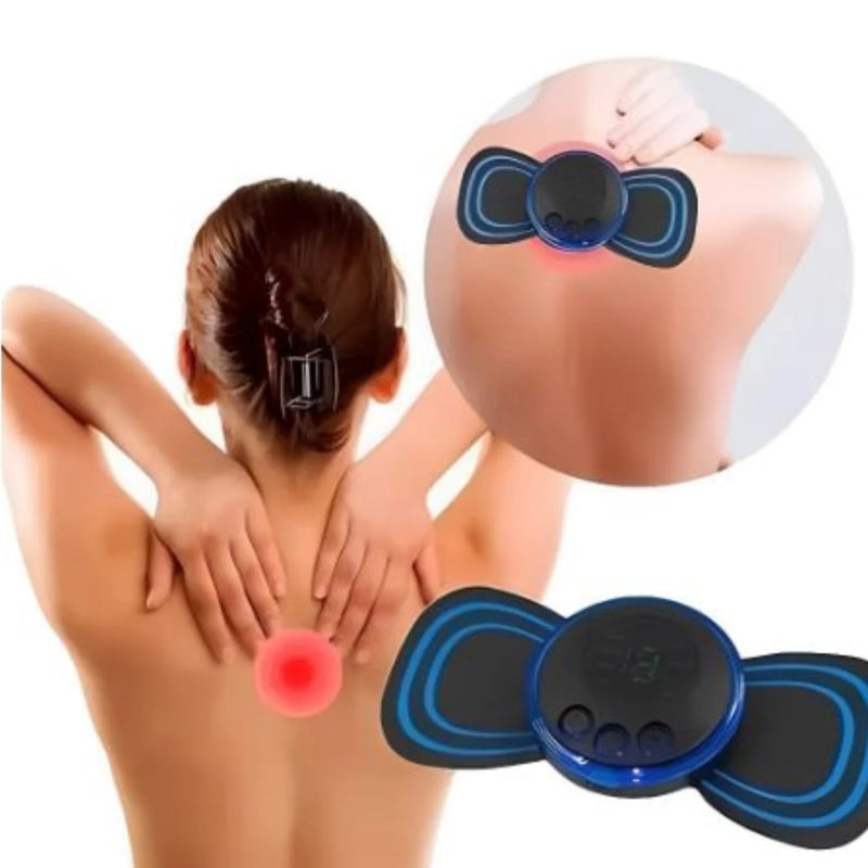 Mini Massageador Portátil Elétrico Cervical EMS Alivia Dores