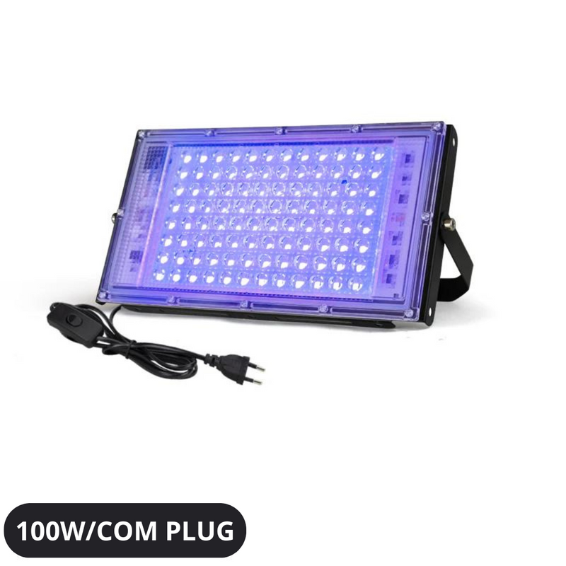 Lâmpada Ultravioleta para palco, 50w, 100w, luz negra à prova d'água