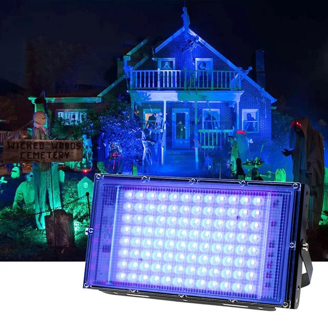 Lâmpada Ultravioleta para palco, 50w, 100w, luz negra à prova d'água