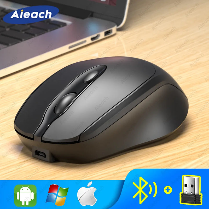 Mouse Aieach recarregável sem fio bluetooth