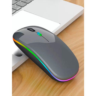 Mouse ergonômico sem fio para jogos LED