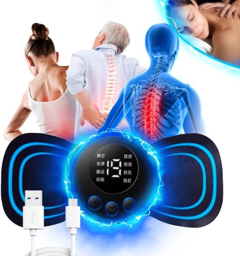 Mini Massageador Portátil Elétrico Cervical EMS Alivia Dores