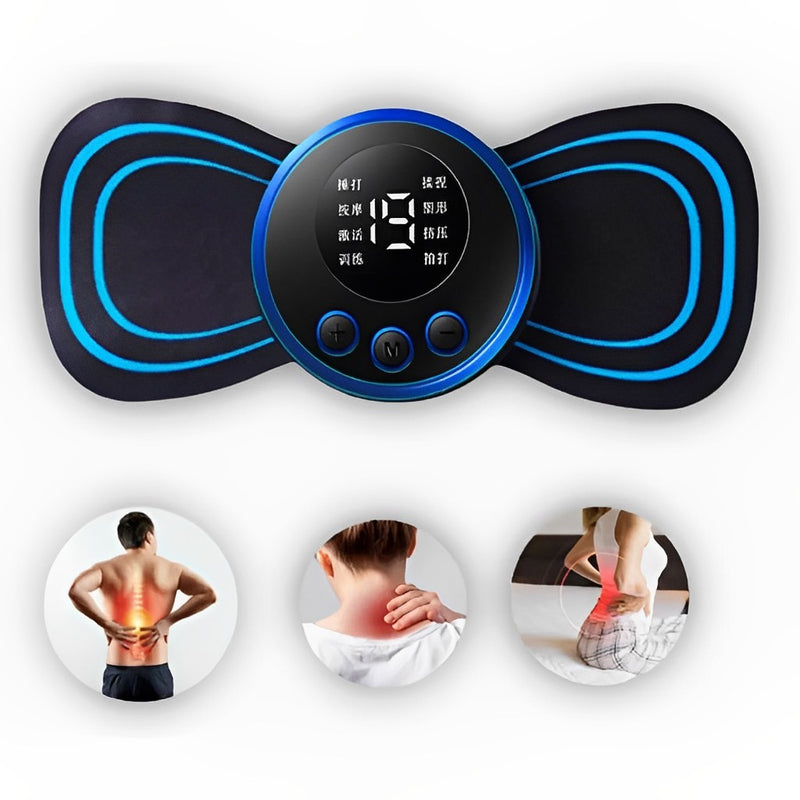 Mini Massageador Portátil Elétrico Cervical EMS Alivia Dores